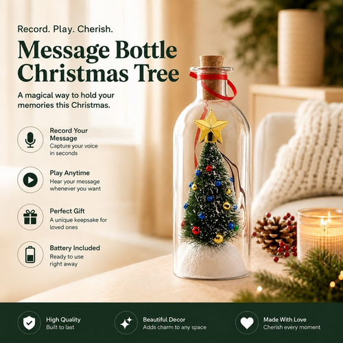 Mr. Christmas Recordable Christmas Tree Message In A Bottle